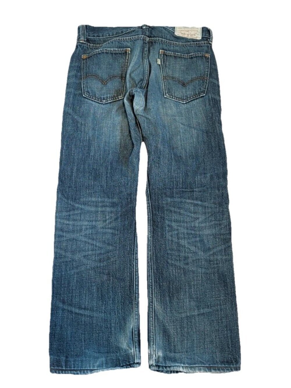 Levis 514 Jeans Mens W34 L28 Straight Leg Regular Fit Medium Wash Denim - Picture 2 of 14